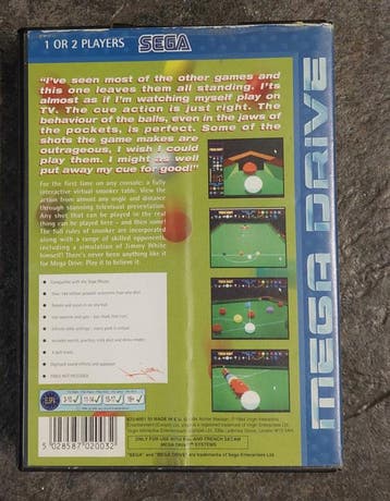 Jimmy White Whirlwind Snooker (Sega Mega Drive tweedehands, Consoles de jeu & Jeux vidéo, Ophalen of Verzenden