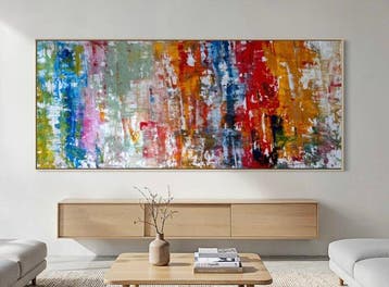 Alberto Stocco - Rainbow abstract, Antiek en Kunst, Kunst | Schilderijen | Modern