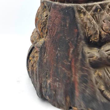 Oud-Indochinese, Khmer Veelkleurig hout Belangrijke XXL