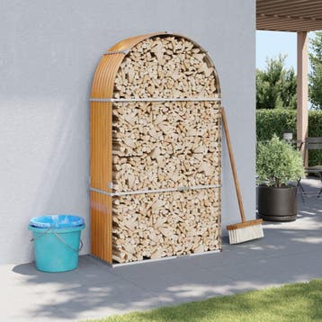 vidaXL Haardhoutopslag 120x45x210 cm gegalvaniseerd staal, Verzenden