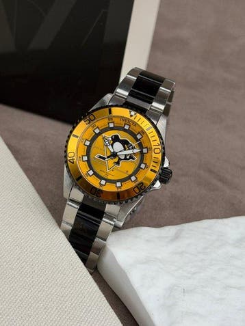 Invicta - NHL Pittsburgh Penguins - Sans prix de réserve -, Handtassen en Accessoires, Horloges | Heren, Nieuw