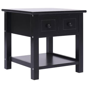vidaXL Bijzettafel 40x40x40 cm paulowniahout zwart, Verzenden, Nieuw