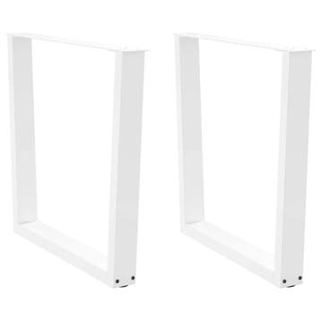 vidaXL Eettafelpoten 2 st V-vormig 80x(72-73,3) cm staal wit, Verzenden