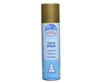 Goudspray 150 ml voor kerstgroen en decoratie, Nieuw
