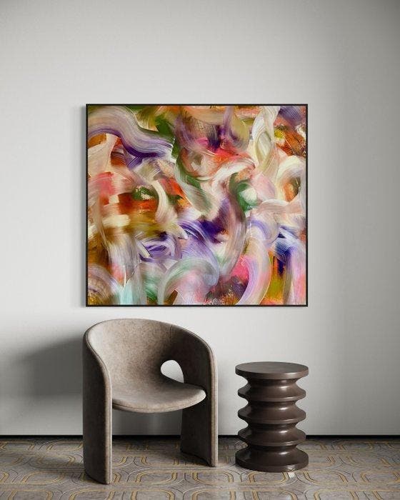 Timo Wedell - Color Wind - XL - Abstract, Antiek en Kunst, Kunst | Schilderijen | Modern