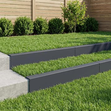 vidaXL Afdekprofiel voor tuinranden 10 st 100 x 20 x 15 cm, Verzenden