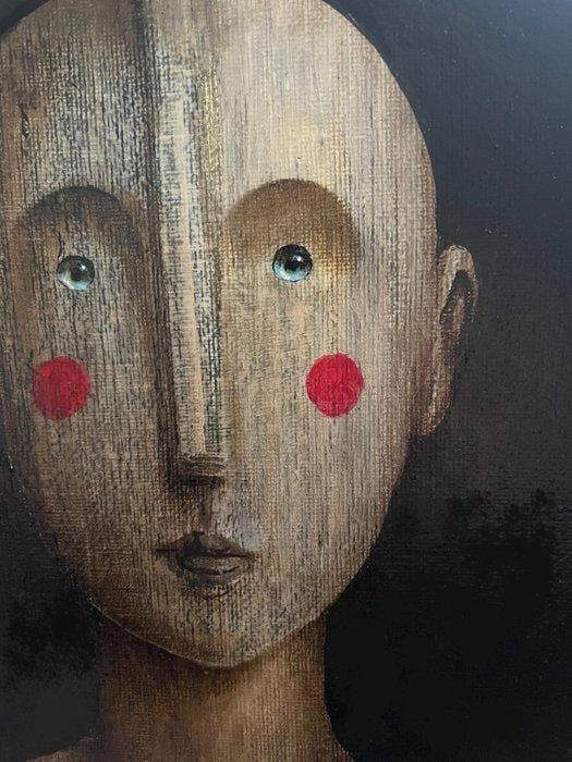 Fabien Delaube - Golem, Antiek en Kunst, Kunst | Schilderijen | Modern