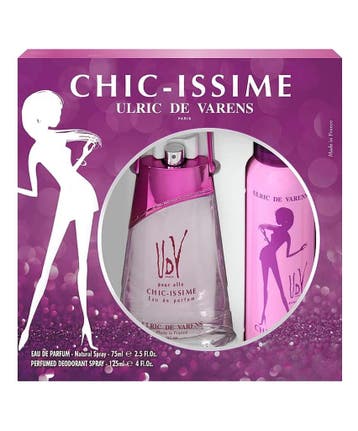 Ulric de Varens Giftset Chic Issime Paars Eau de parfum +..., Handtassen en Accessoires, Uiterlijk | Parfum, Verzenden, Nieuw