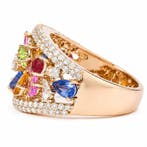Bague tendance - 14 carats Or jaune - 3.90ct. tw. Saphir -, Bijoux, Sacs & Beauté