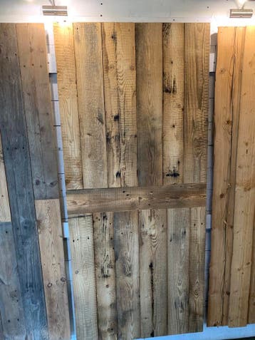 CIRCULAIR hout! BARNWOOD planken rustiek oud hout, luxe look, Verzenden, Vloerdelen of -planken