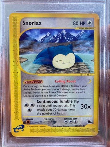 Pokémon Graded card - Snorlax 100 - PSA 9 - WOTC - Skyridge, Nieuw