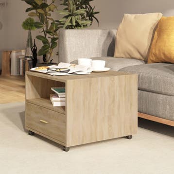 vidaXL Salontafel 55x55x40 cm bewerkt hout sonoma, Huis en Inrichting, Tafels | Salontafels, Verzenden, Nieuw