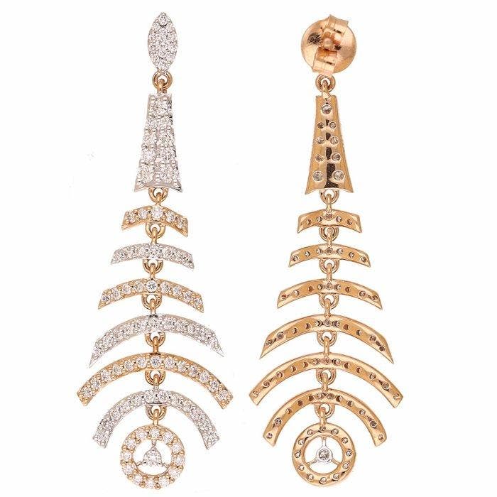 Boucles doreilles - 18 carats Or rose - 1.77ct. tw. Diamant, Handtassen en Accessoires, Oorbellen