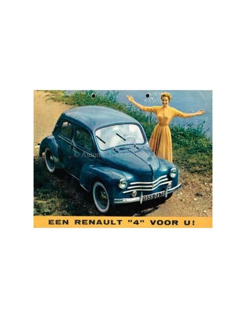1955 RENAULT 4 BROCHURE NEDERLANDS, Ophalen of Verzenden, Nieuw