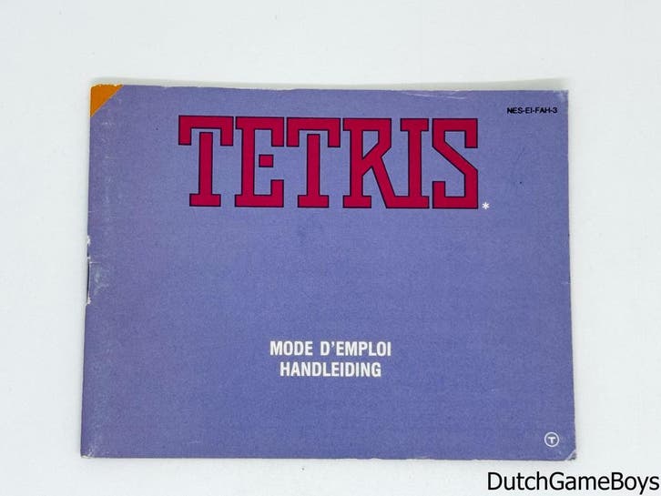 Nintendo NES - Tetris - FAH - Manual, Games en Spelcomputers, Games | Nintendo NES, Gebruikt, Verzenden