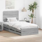 vidaXL Bedframe met lade Grijs Sonoma 75 x 190 cm, Verzenden