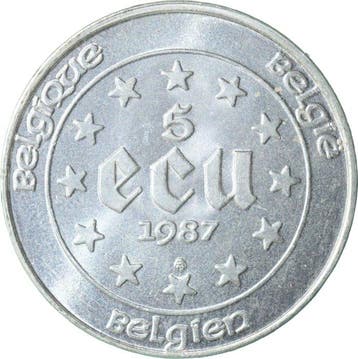 Belgique. 5 Ecu Karel V 1987 (Sans prix de réserve)