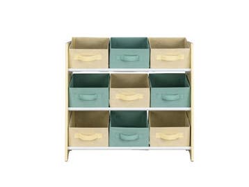 Veiling - Home Opbergrek voor Kinderen, Geel-Groen 65x62x30c, Huis en Inrichting, Kasten | Overige, Nieuw