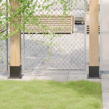 vidaXL Paonderstellen vierkant 4 st 121x121 mm gepoedercoat, Verzenden, Nieuw