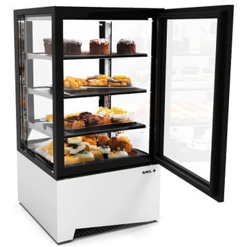 Koelvitrine | INTEGRA | Wit/Zwart | +2°C/+6°C | Geforceerd, Verzenden, Nieuw in verpakking