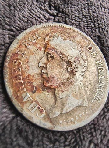 Frankrijk. Charles X. 5 Francs 1827-W, Lille (Zonder