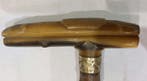 Wandelstok - Meidoornhout, Hout, Hoorn - Staf met handvat