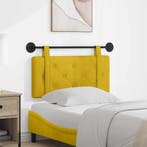 vidaXL Hangend hoofdbord Geel Fluweel, Huis en Inrichting, Slaapkamer | Bedden, Verzenden, Nieuw