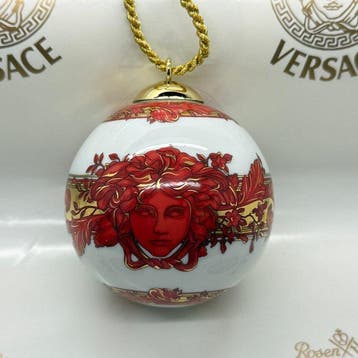 Versace - Boules de Noël Rosenthal (2) - Boule Ø 7,6 cm, Antiquités & Art