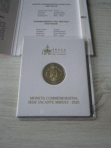 Vatican. 2 Euro 2025 Sede Vacante (Sans prix de réserve)