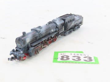 Minitrix N - 2051 - Stoomlocomotief met tender (1) - BR 52, Nieuw