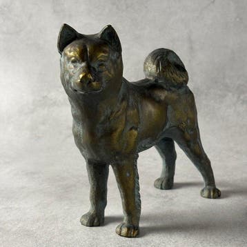Akita Dog - sculptuur - Gietijzer - Japan (Zonder