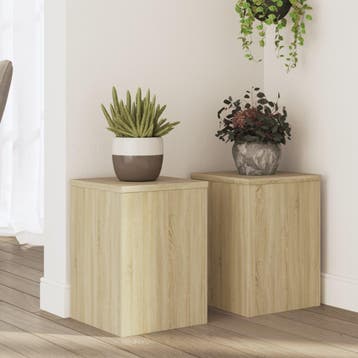 vidaXL Plantenstandaards 2 st 25x25x35 cm bewerkt hout, Verzenden