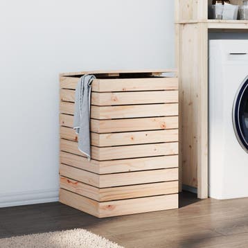 vidaXL Wasmand 44x44x66 cm massief grenenhout, Verzenden