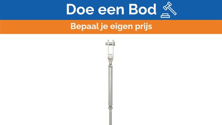 Bieden: Talamex Tensioner 4 mm M8 2350 daN 223 - 299 mm Sta, Watersport en Boten, Zeilen en Zeiltoebehoren, Ophalen of Verzenden