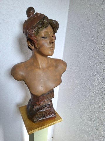 G. Crinquet - Buste, Sapho - 60 cm - Céramique, Antiek en Kunst