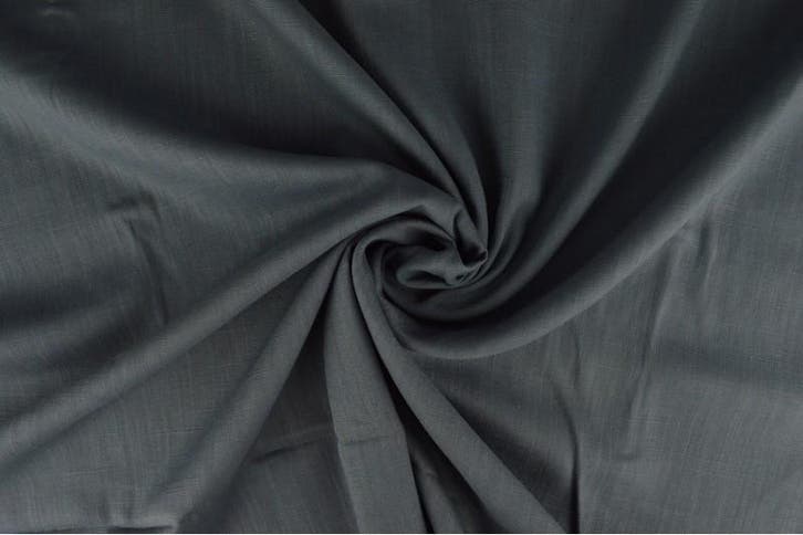 10 meter linnen viscose - Donker vintage blauw, Hobby en Vrije tijd, Stoffen en Lappen, 120 cm of meer, 200 cm of meer, Blauw