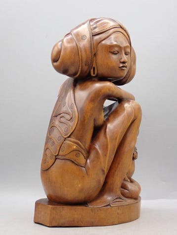 Mother and child - 1930s - Pita Maha movement - Figuur -