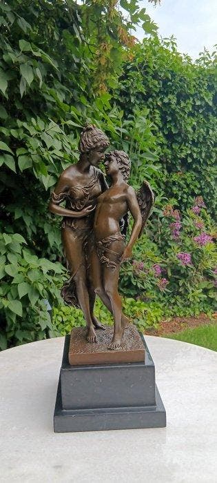 Statue, bronzen stateu ,,the secret,, - 35 cm - bronze et, Antiquités & Art, Art | Objets design
