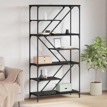 vidaXL Boekenplank 9-laags 91 x 36 x 176 cm Bewerkt hout, Huis en Inrichting, Verzenden, Nieuw