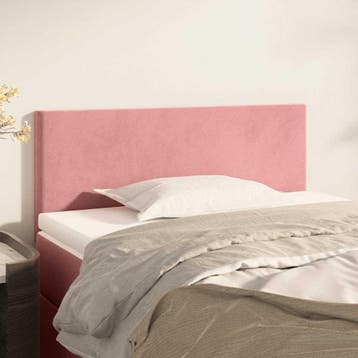 vidaXL Hoofdbord 100x5x78/88 cm fluweel roze, Verzenden, Nieuw