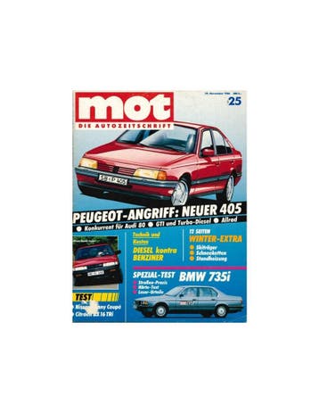 1986 MOT AUTO JOURNAL MAGAZINE 25 DUITS, Ophalen of Verzenden