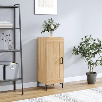 vidaXL Dressoir 34,5x34x90 cm bewerkt hout sonoma eiken, Verzenden, Nieuw