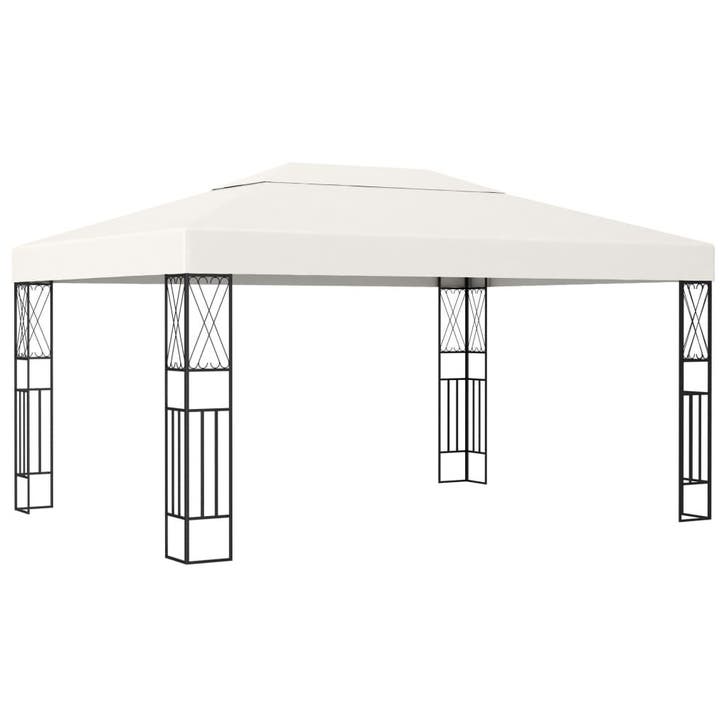vidaXL Prieel 3x4 m stof crème, Tuin en Terras, Partytenten, Nieuw, Verzenden
