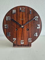 Tafelklok - JUNGHANS Bauhaus Chroom, Hout, vilt - 1920-1930