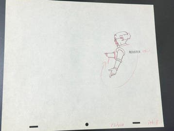 Tintin - 1 Dessin de production original - Professeur
