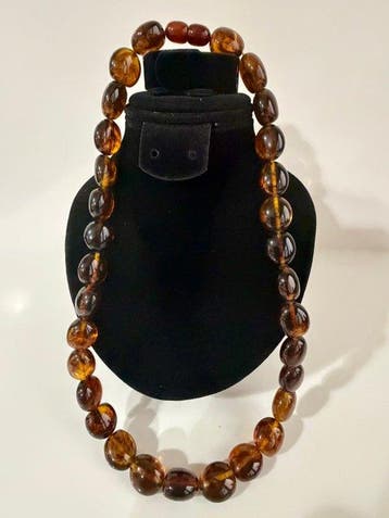Ketting met Baltische amber kralen - Barnsteen (Zonder
