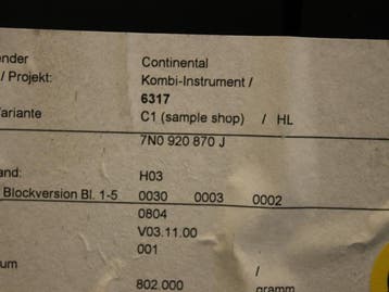 Kilometerteller KM Volkswagen Sharan O127170, Nieuw