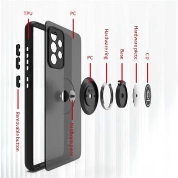 Samsung Galaxy S22 Plus Hoesje met Ring Kickstand en Magneet, Verzenden