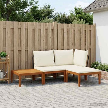 vidaXL 4 st Massief acaciahout & touw Naturel, Verzenden