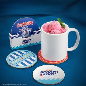 Stranger Things Scoops Ahoy Onderzetters (4x), Verzamelen, Ophalen of Verzenden, Nieuw